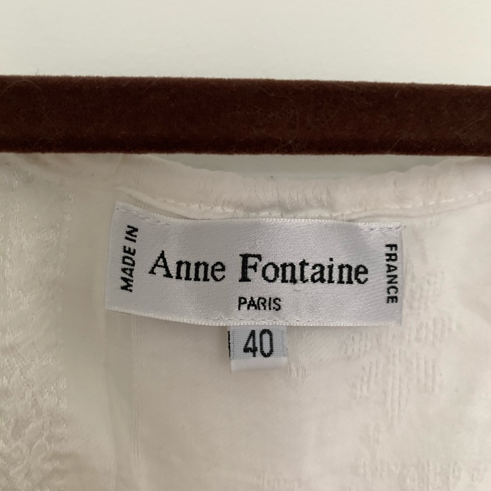 Anne Fontaine Beautiful white Blouse Size 40